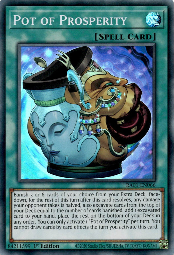 Yugioh Pot of Prosperity RA01-EN066 Super Rare 1st Edition NM