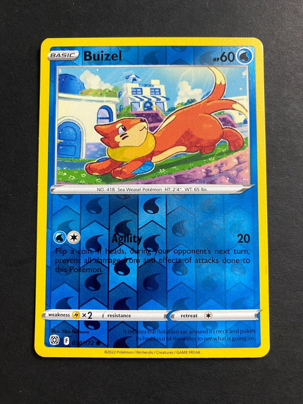 Pokemon Buizel 038/172 Brilliant Stars Reverse Holo NM