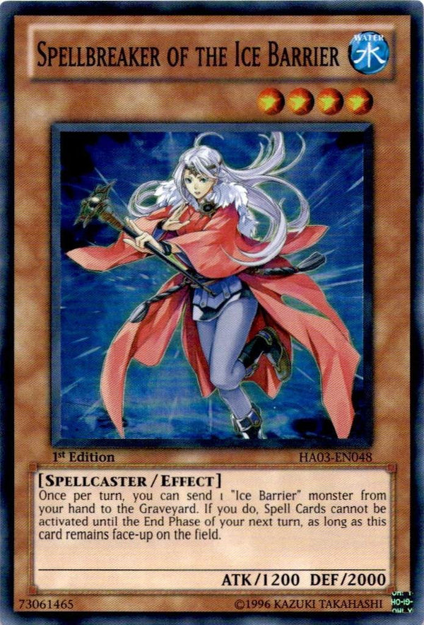 Yugioh Spellbreaker of the Ice Barrier HA03-EN048 Super Rare 1st Edition NM
