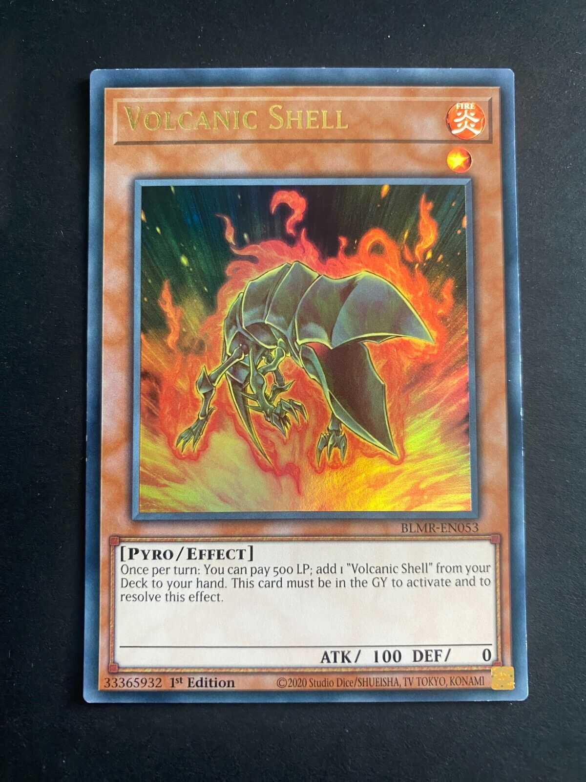 Yugioh Volcanic Shell BLMR-EN053 Ultra Rare 1st Edition LP