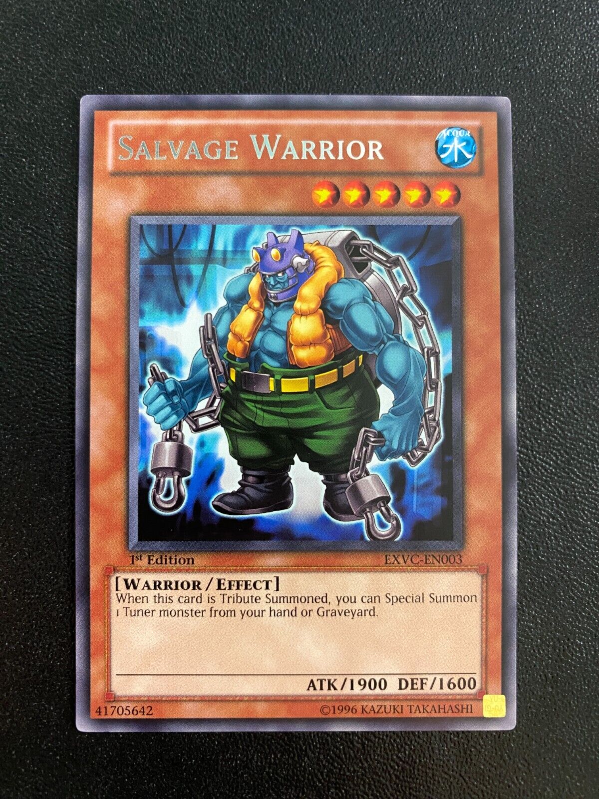 Yugioh Salvage Warrior EXVC-EN003 Rare 1st Edition NM