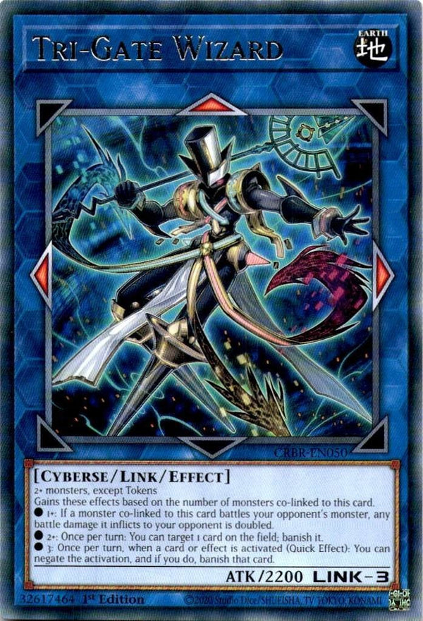Yugioh Tri-Gate Wizard CRBR-EN050 Rare 1st Edition NM