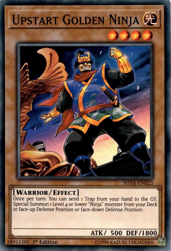 Yugioh Upstart Golden Ninja SHVA-EN023 Super Rare 1st Edition NM