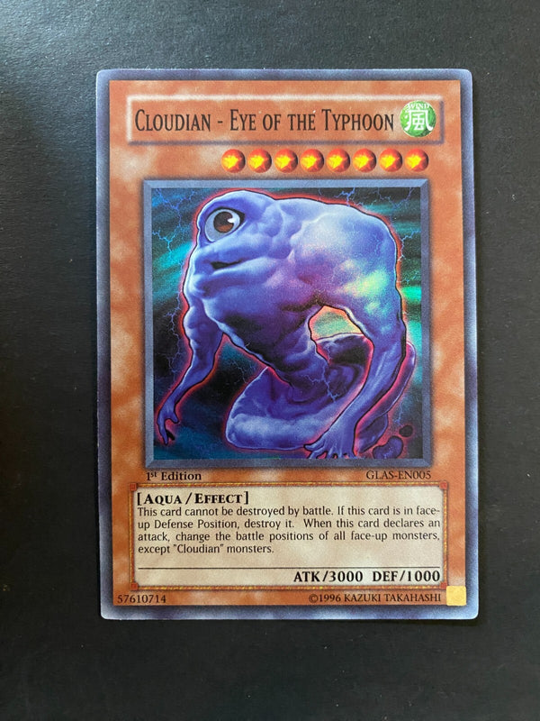 Yugioh Cloudian - Eye of the Typhoon GLAS-EN005 Super Rare 1st Edition VLP/NM