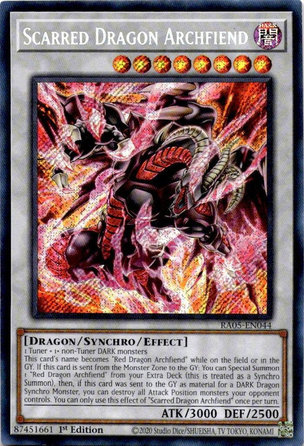 Yugioh Scarred Dragon Archfiend RA05-EN044 NA Print Secret Rare 1st Edition NM