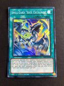 Yugioh Spell Card Soul Exchange INFO-EN100 Super Rare 1st Edition NM