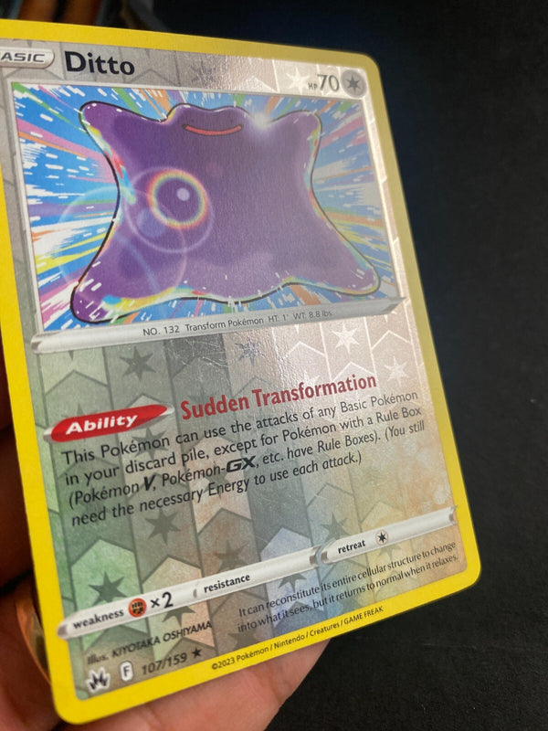 Pokemon Ditto 107/159 Crown Zenith Reverse Holo LP