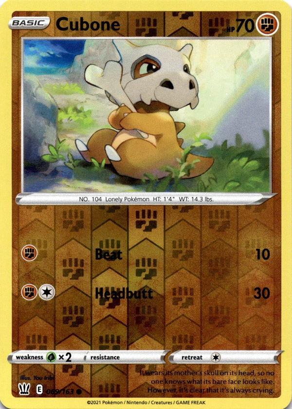 Pokemon Cubone 069/163 Battle Styles Reverse Holo NM