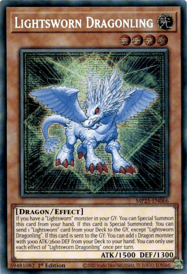 Yugioh Lightsworn Dragonling MP25-EN066 Secret Rare 1st Edition NM