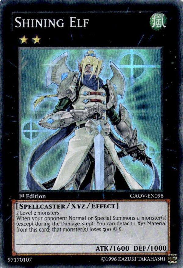 Yugioh Shining Elf GAOV-EN098 Super Rare 1st Edition VLP/NM