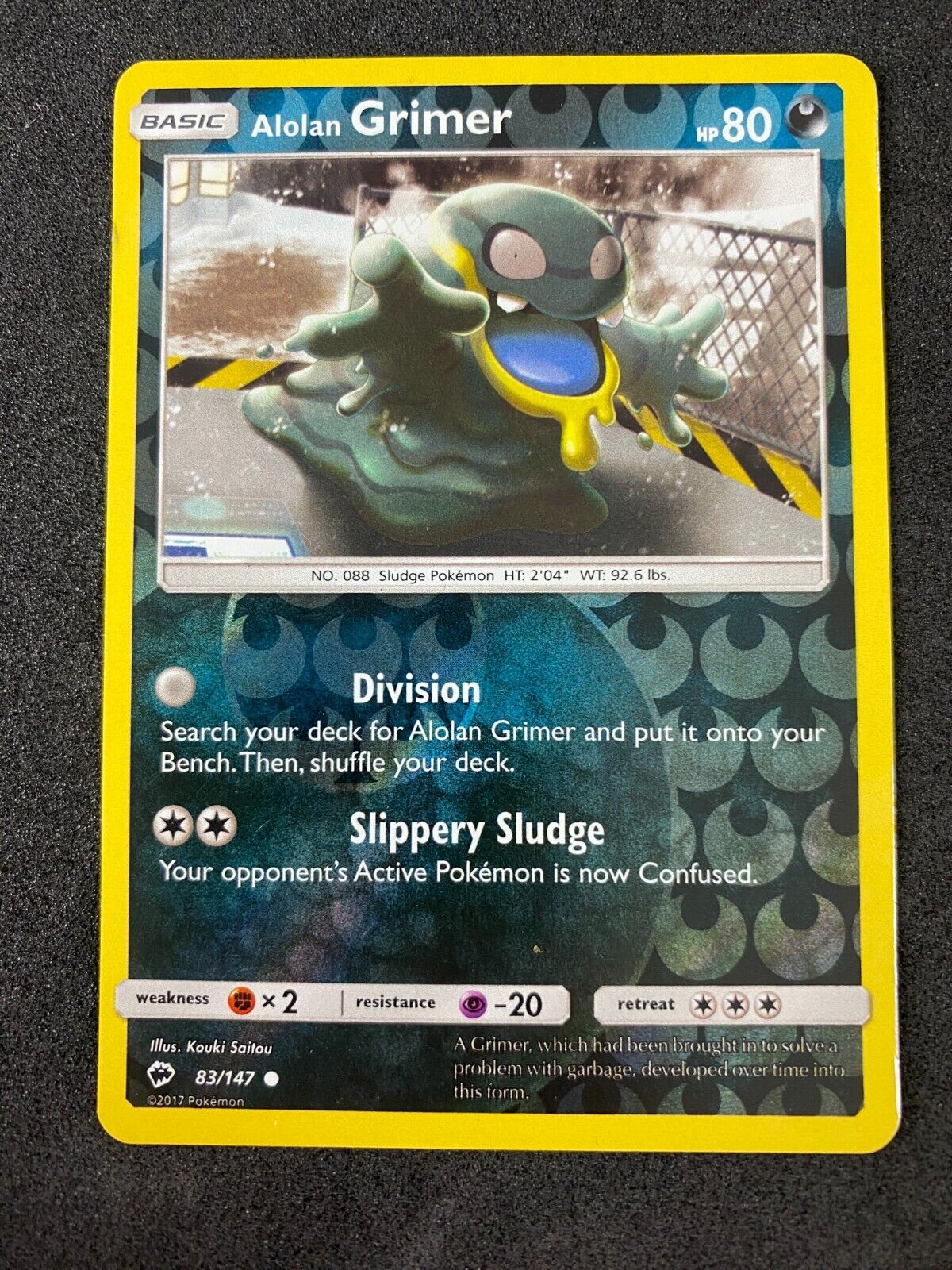 Pokemon Alolan Grimer 83/147 Burning Shadows Reverse Holo LP