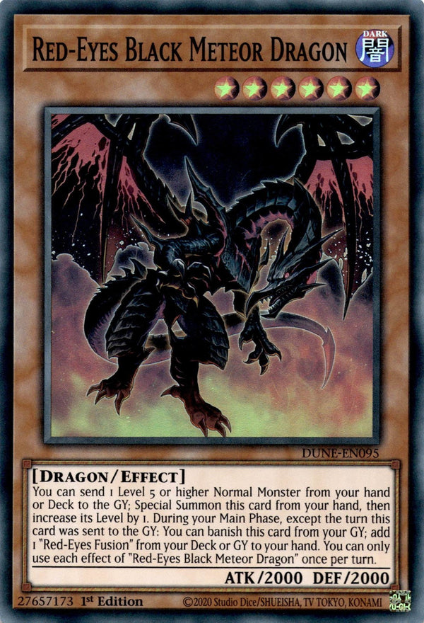 Yugioh Red-Eyes Black Meteor Dragon DUNE-EN095 Super Rare 1st Edition NM