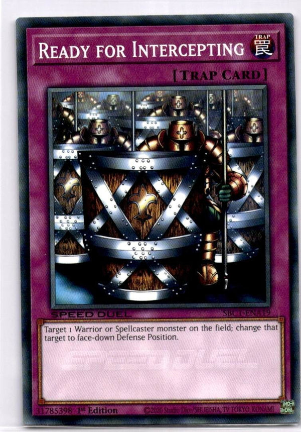 Yugioh Ready for Intercepting SBC1-ENA19 Common 1st Edition NM
