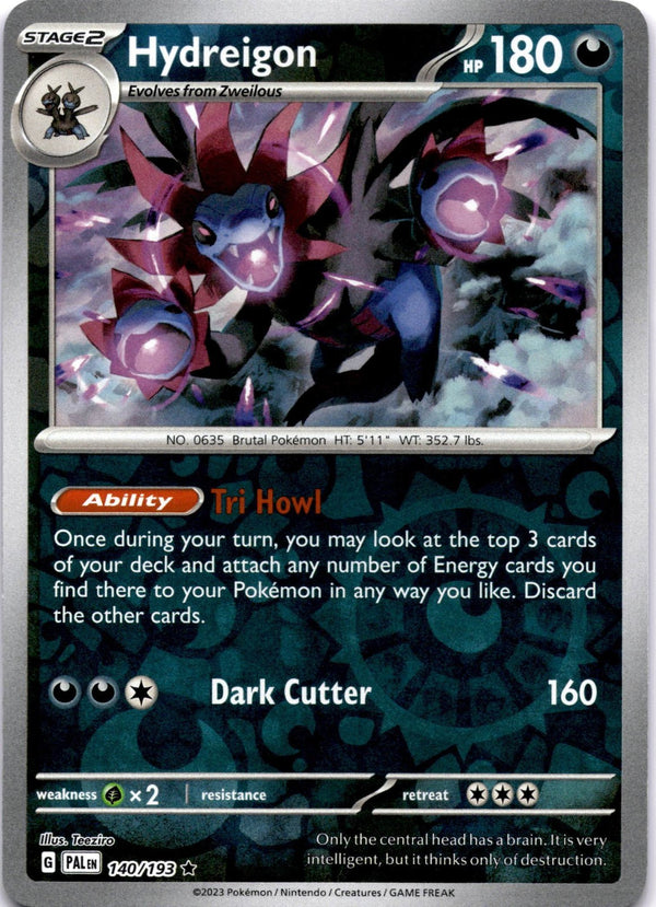 Pokemon Hydreigon 140/193 Paldea Evolved Reverse Holo NM