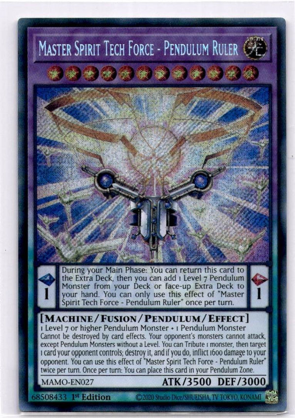 Yugioh Master Spirit Tech Force - Pendulum Ruler MAMO-EN027 Secret Rare 1st E NM