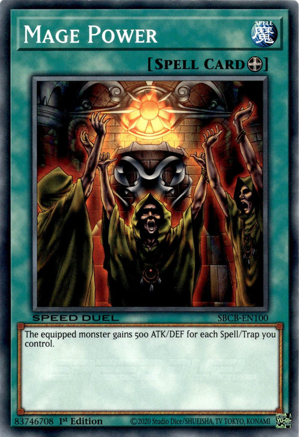 Yugioh Mage Power SBCB-EN100 Speed Duel Common 1st Edition VLP/NM