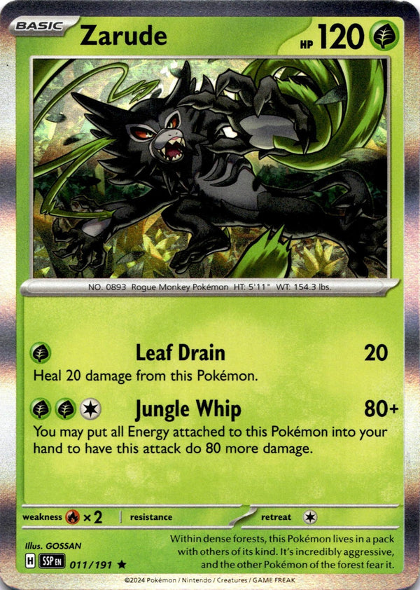 Pokemon Zarude 011/191 Surging Sparks Holo NM