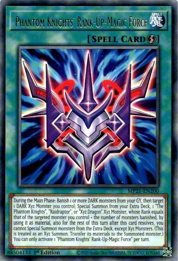 Yugioh Phantom Knights' Rank-Up-Magic Force MP21-EN200 Rare 1st Edition NM