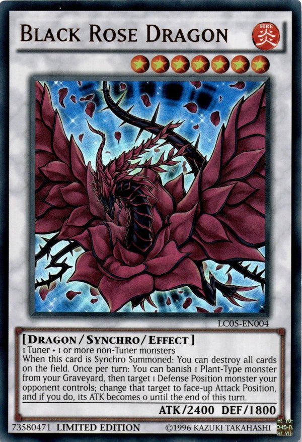 Yugioh Black Rose Dragon LC05-EN004 Ultra Rare Limited Edition LP