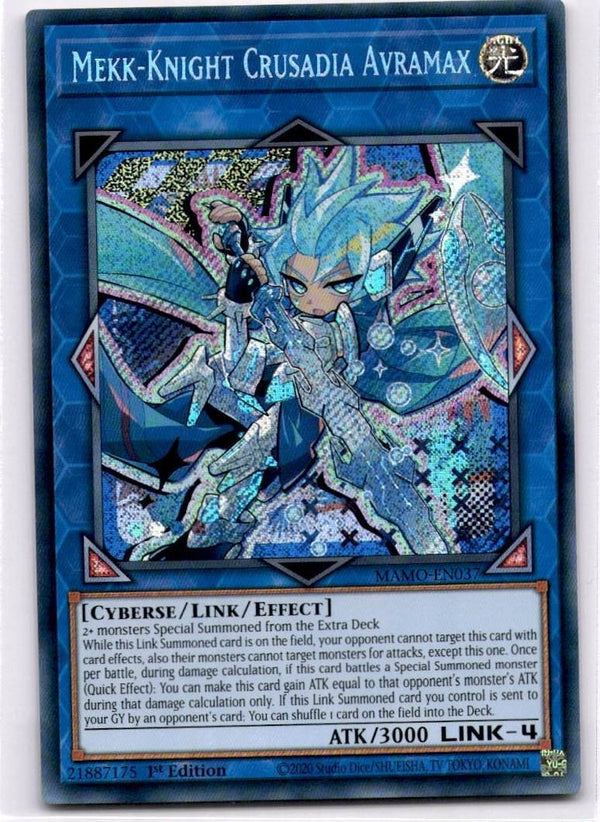 Yugioh Mekk-Knight Crusadia Avramax MAMO-EN037 Secret Rare 1st Edition NM
