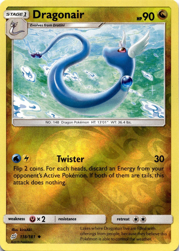 Pokemon Dragonair 118/181 Team Up Reverse Holo NM