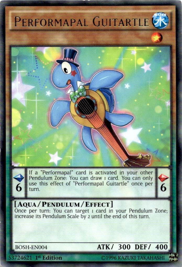 Yugioh Performapal Guitartle BOSH-EN004 Rare 1st Edition LP