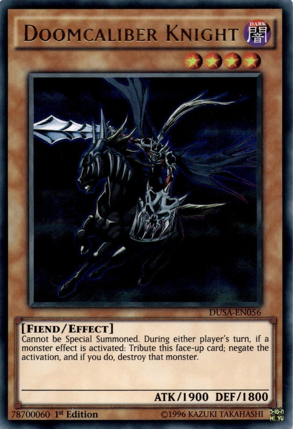 Yugioh Doomcaliber Knight DUSA-EN056 Ultra Rare 1st Edition MP