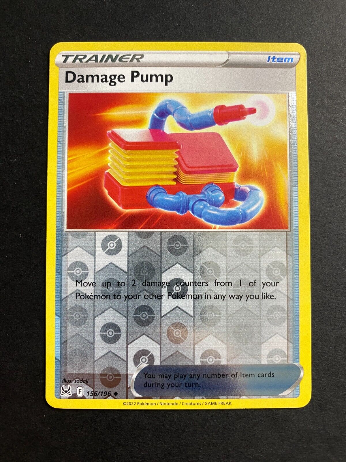 Pokemon Damage Pump 156/196 Lost Origin Reverse Holo LP