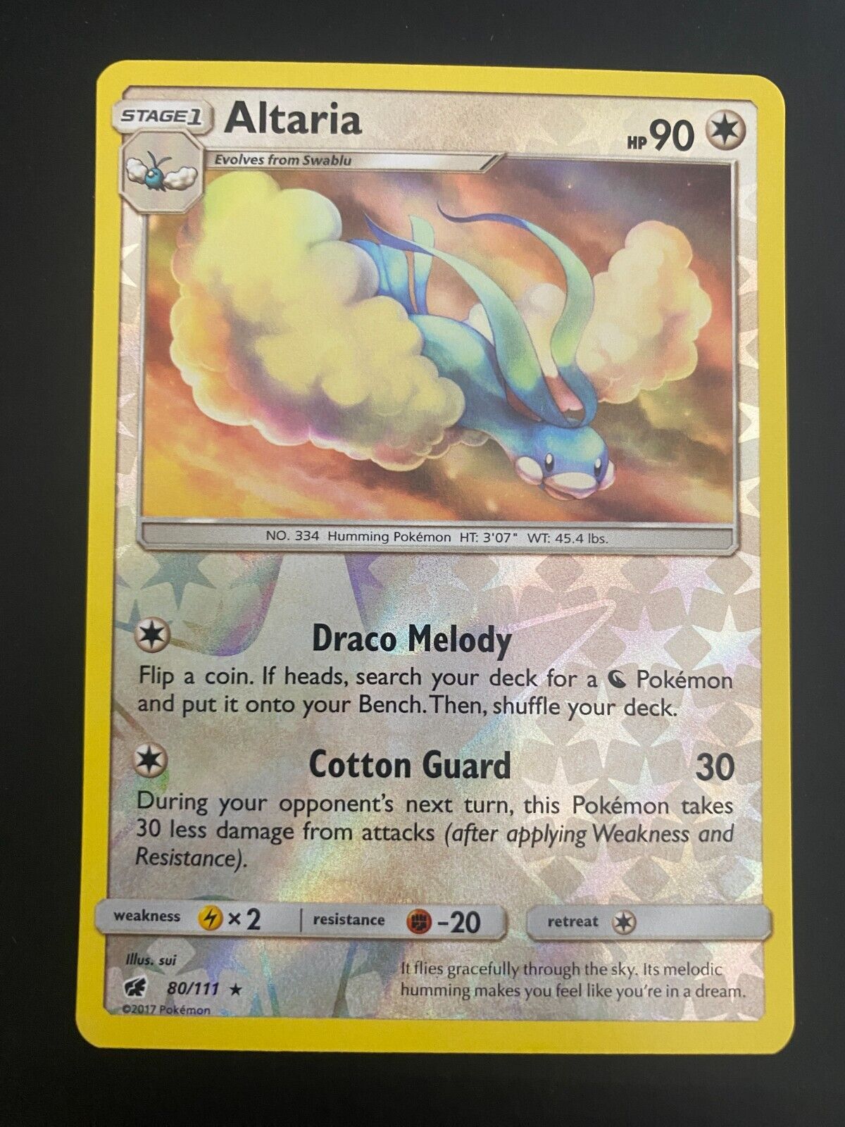 Pokemon Altaria 80/111 Crimson Invasion Reverse Holo NM-MINT