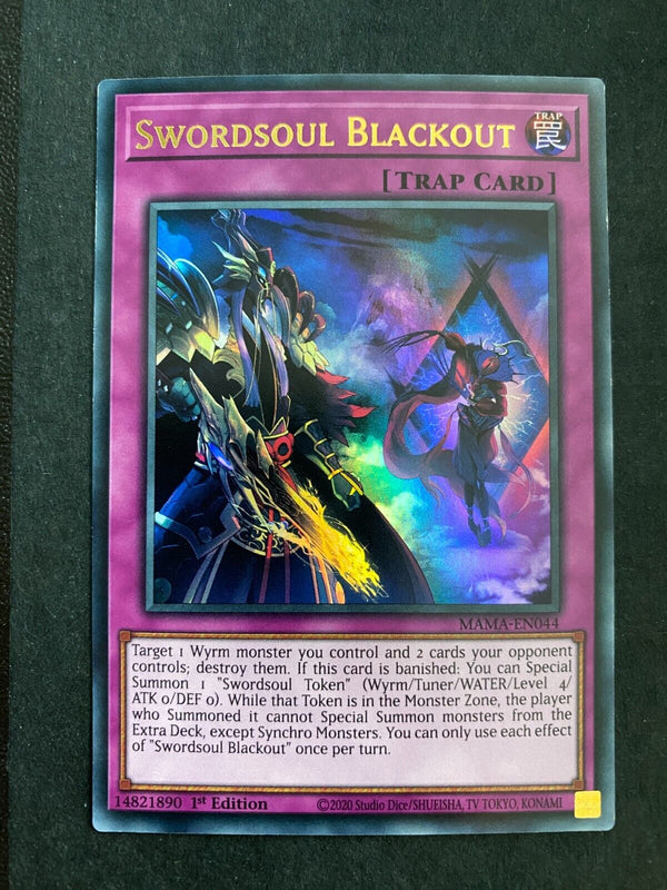 Yugioh Swordsoul Blackout MAMA-EN044 Ultra Rare 1st Edition VLP/NM