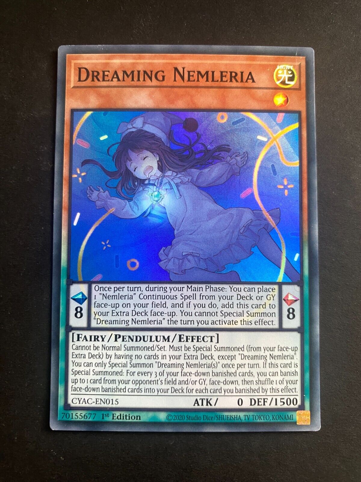 Yugioh Dreaming Nemleria CYAC-EN015 Super Rare 1st Edition LP