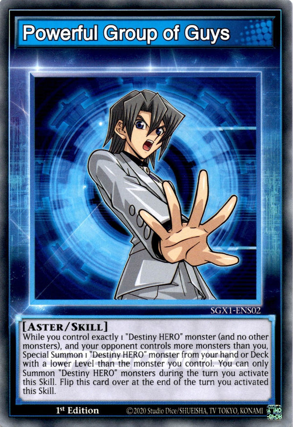 Yugioh Powerful Group Of Guys SGX1-ENS02 Speed Duel Common 1st Edition NM