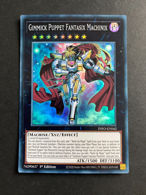 Yugioh Gimmick Puppet Fantasix Machinix INFO-EN042 Super Rare 1st Edition NM