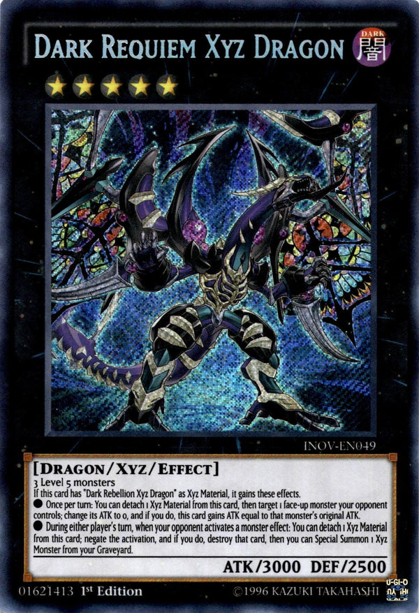 Yugioh Dark Requiem Xyz Dragon INOV-EN049 Secret Rare 1st Edition NM