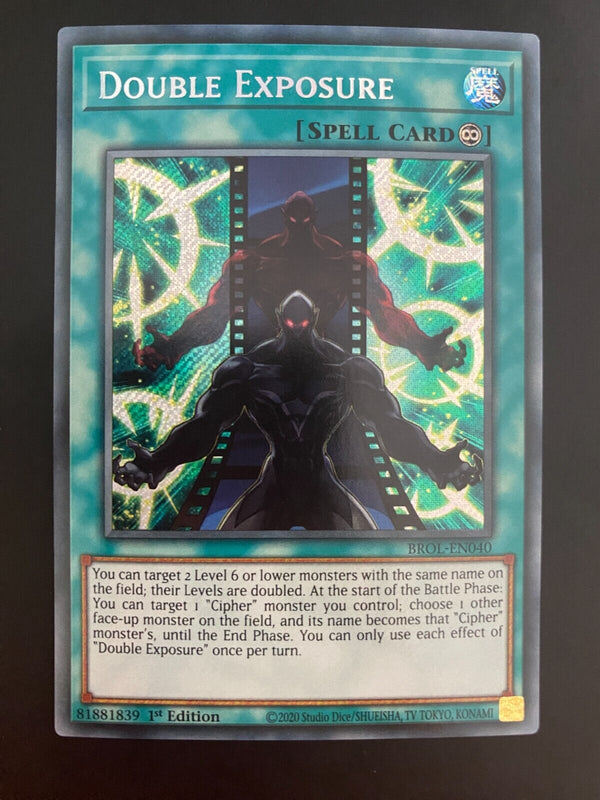 Yugioh Double Exposure BROL-EN040 1st Edition Secret Rare NM/MINT