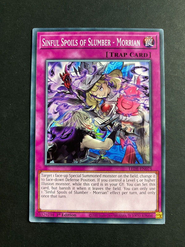 Yugioh Sinful Spoils of Slumber - Morrian LEDE-EN075 Common 1st Edition VLP/NM