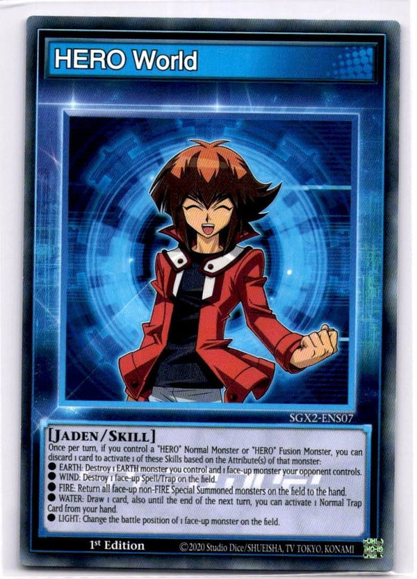 Yugioh HERO World SGX2-ENS07 Common 1st Edition NM