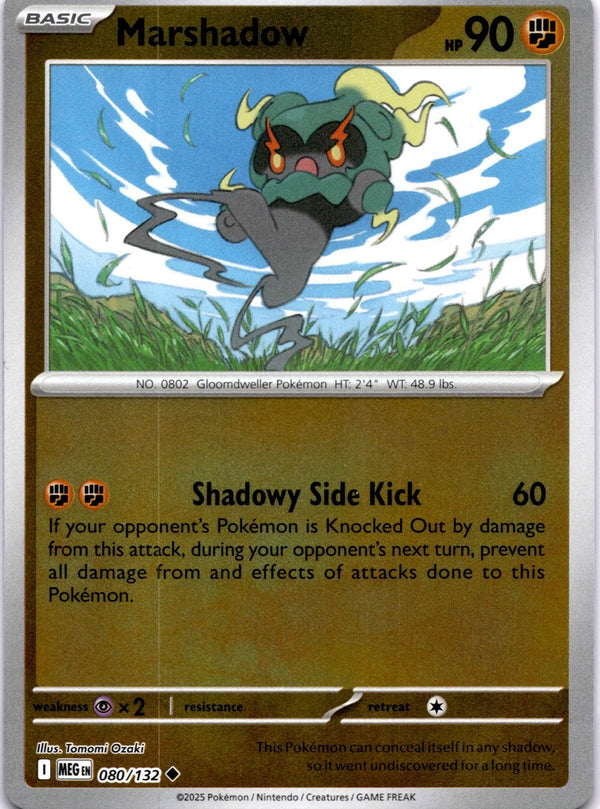 Pokemon Marshadow 080/132 Mega Evolution Reverse Holo NM