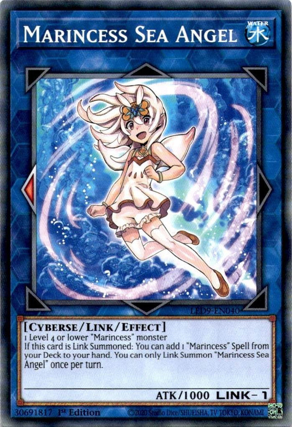 Yugioh Marincess Sea Angel LED9-EN040 Common 1st Edition NM