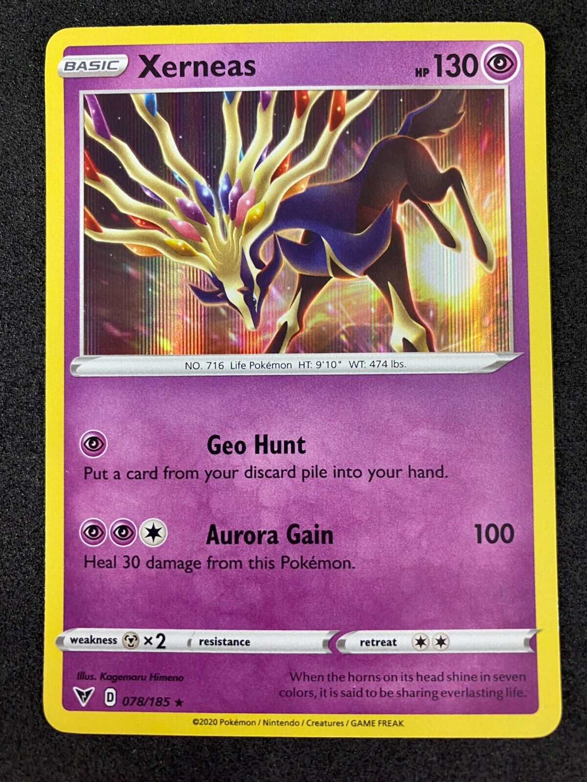 Pokemon Xerneas 078/185 Vivid Voltage Holo NM