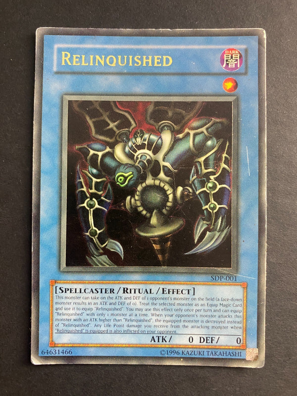 Yugioh Relinquished SDP-001 Ultra Rare Unlimited Edition DAMAGED