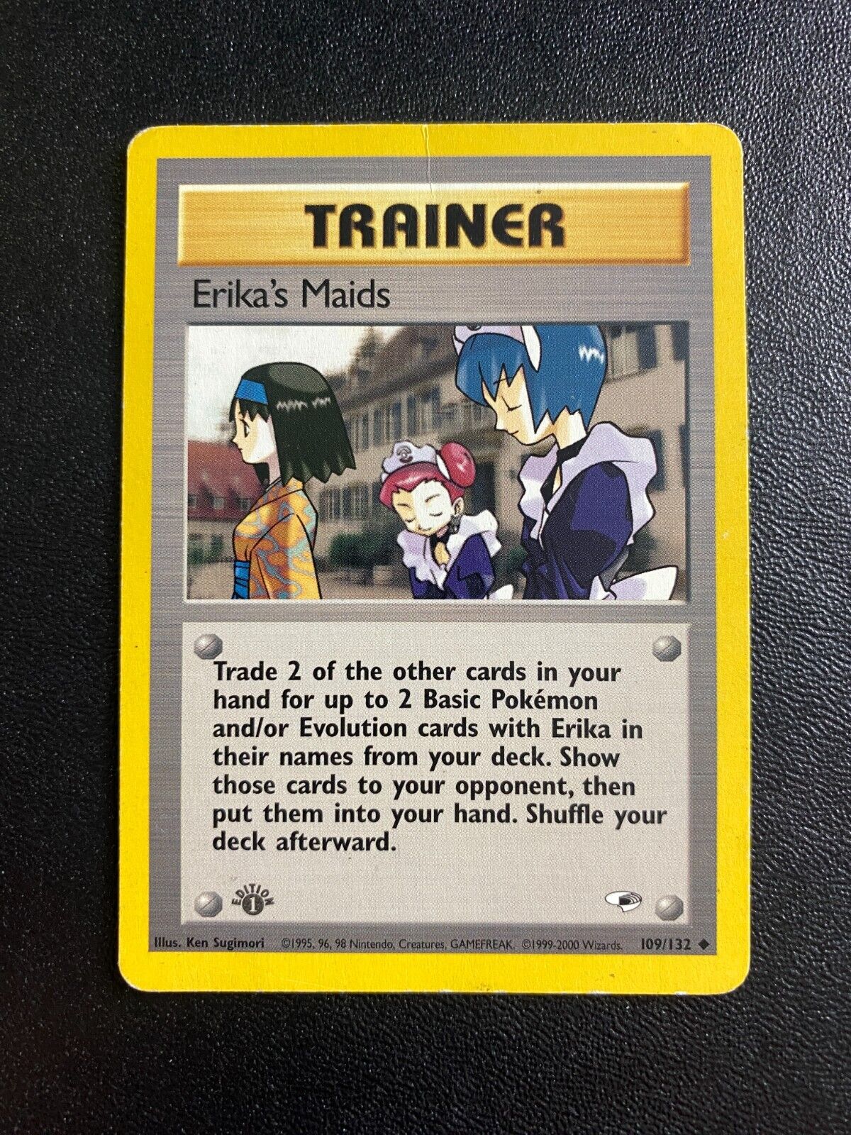 Pokemon Erika's Maids 109/132 Gym Heroes 1st Edition HP