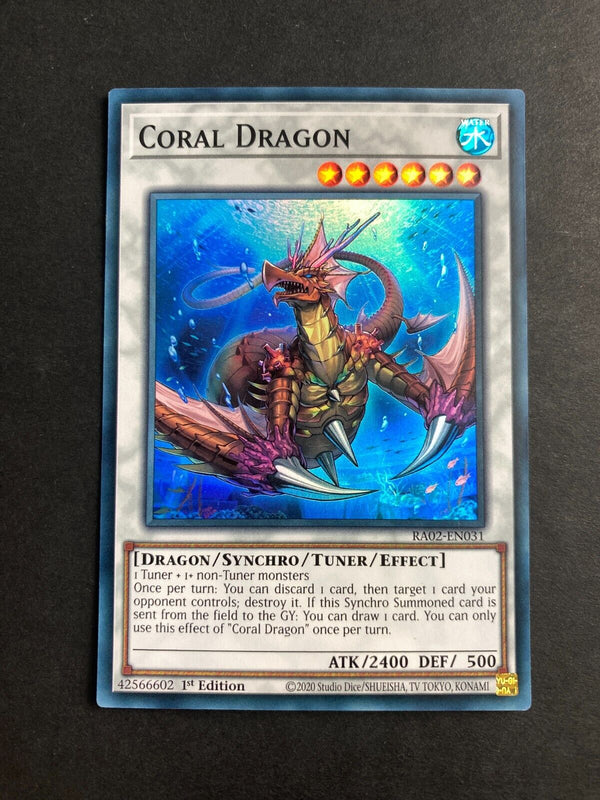 Yugioh Coral Dragon RA02-EN031 Super Rare 1st Edition NM