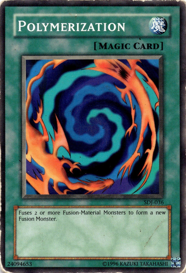 Yugioh Polymerization SDJ-036 Common Unlimited Edition DAMAGED