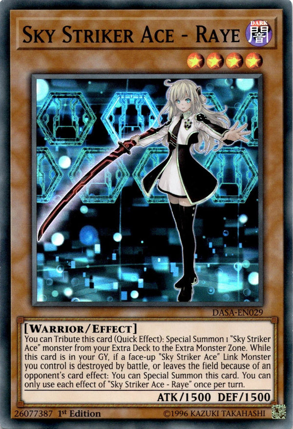 Yugioh Sky Striker Ace - Raye DASA-EN029 Super Rare 1st Edition NM