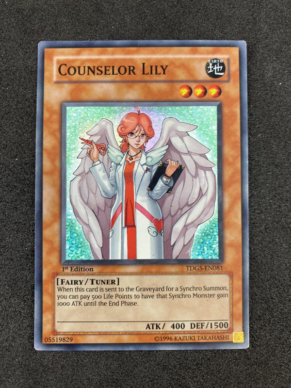 Yugioh Counselor Lily TDGS-EN081 Super Rare 1st Edition VLP