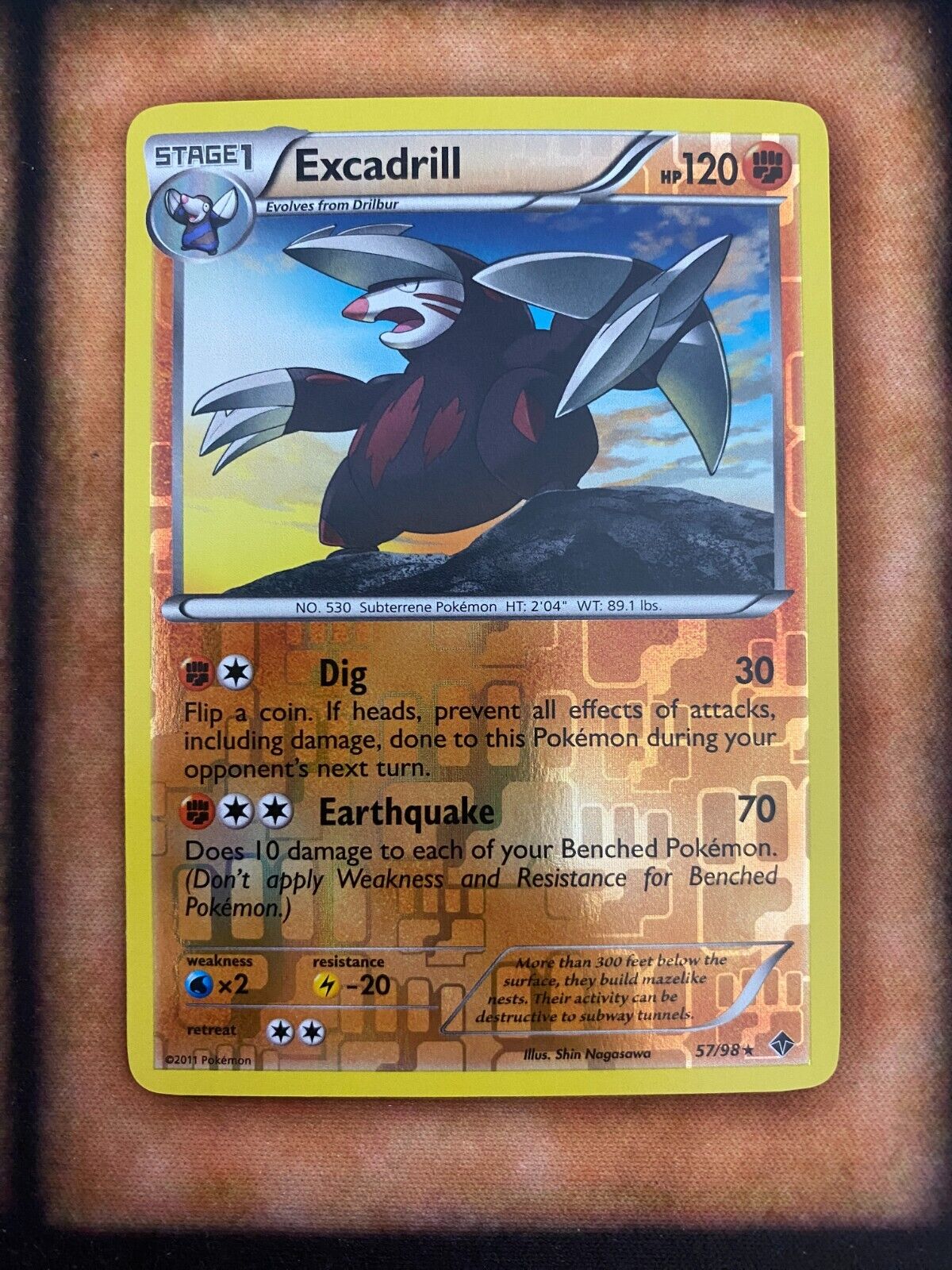 Pokemon Excadrill 57/98 Emerging Powers Reverse Holo NM/MINT