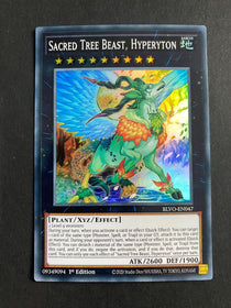 Yugioh Sacred Tree Beast, Hyperyton BLVO-EN047 Super Rare 1st Edition VLP/NM