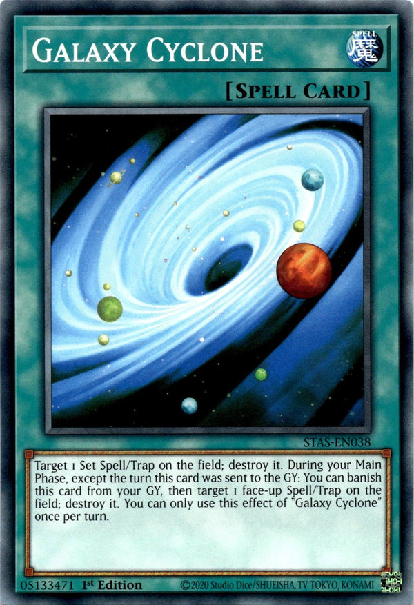Yugioh Galaxy Cyclone STAS-EN038 Common 1st Edition NM