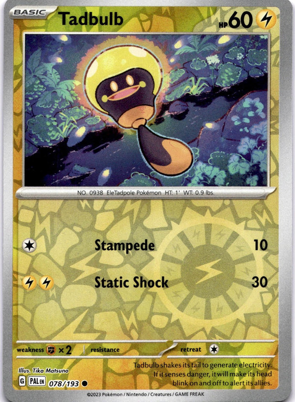 Pokemon Tadbulb 078/193 Paldea Evolved Reverse Holo NM